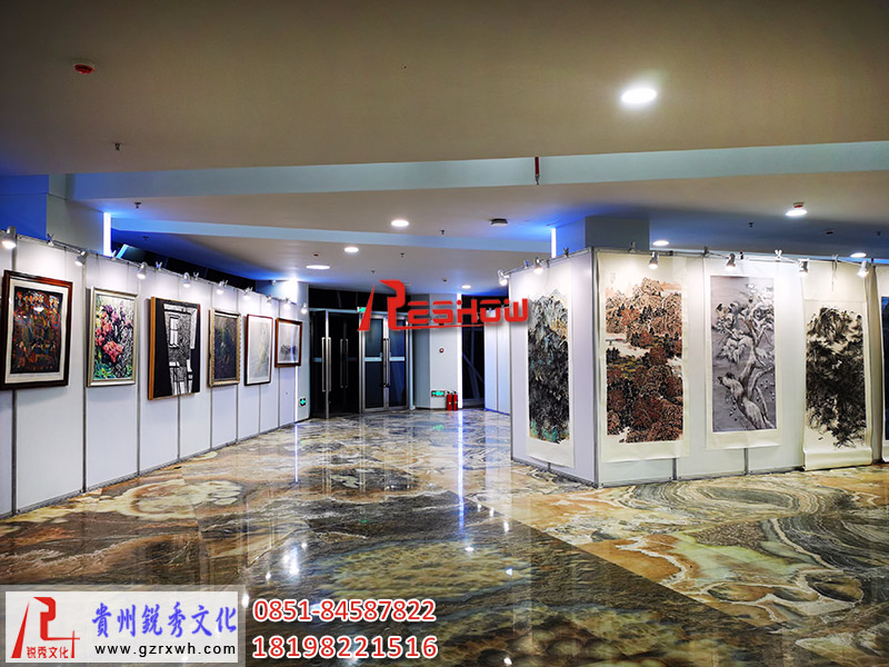 都勻畫展布置公司，畫展展闆展架出租免費搭建